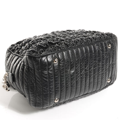 Chanel Lambskin Astrakhan Bowler Black 4 of 7
