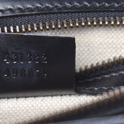 Gucci Calfskin Web Heart Medium GG Marmont Chain Handle Bag Black 7 of 16