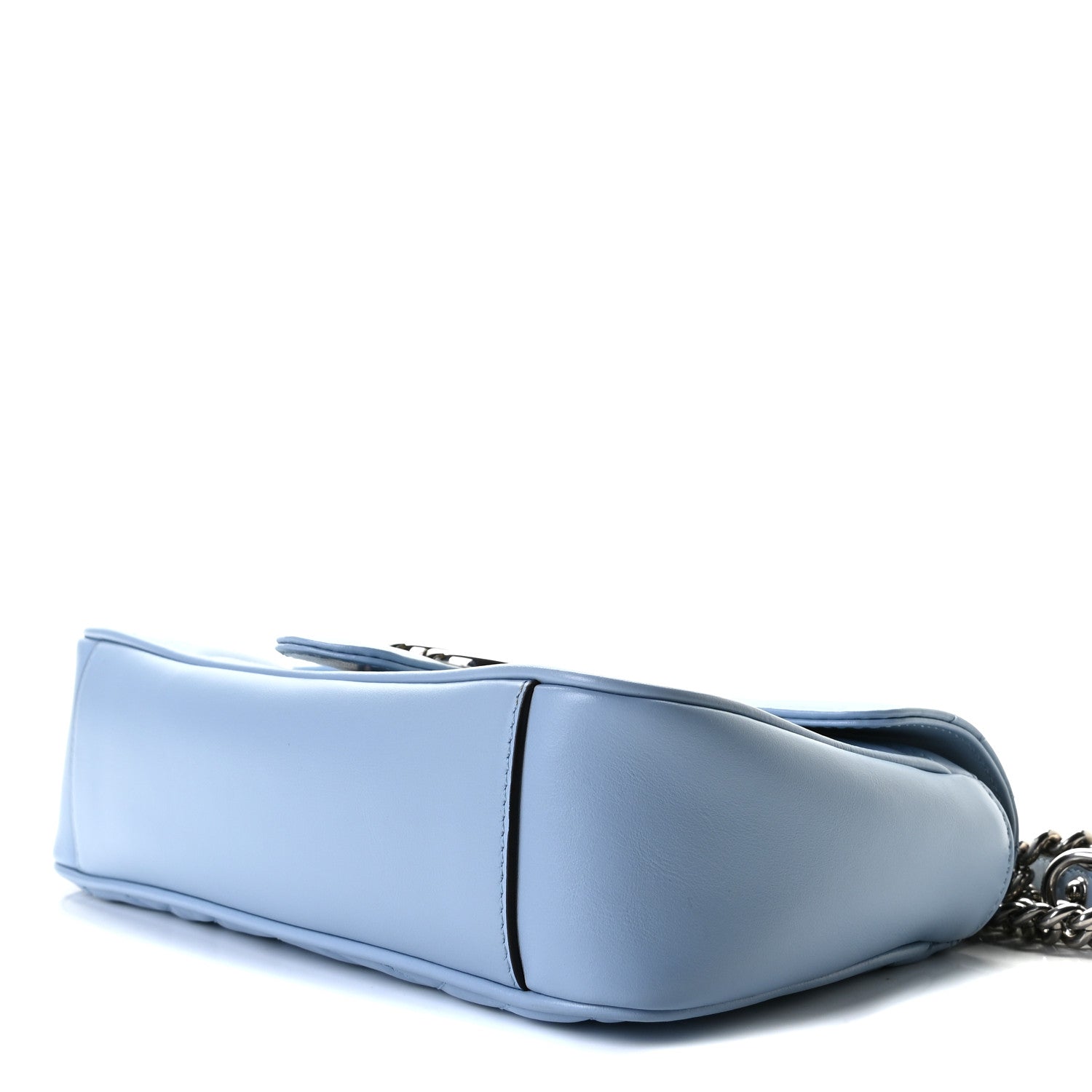Gucci Calfskin Matelasse Small GG Marmont Shoulder Bag Porcelain Light Blue 5 of 7