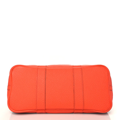 Hermes Military Toile Vache Country Garden Party Tote 30 TPM Bleu Marine Orange Poppy 9 of 9