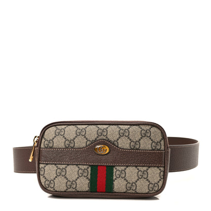 Gucci GG Supreme Monogram Web Ophidia Belted iPhone Case 85 34 Dark Brown 1 of 8