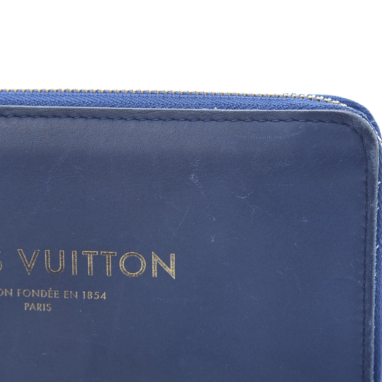 Supple Calfskin Paname Flight Zippy Wallet Blue