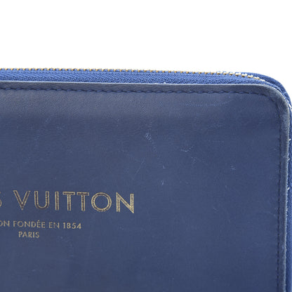 Louis Vuitton Supple Calfskin Paname Flight Zippy Wallet Blue 15 of 15