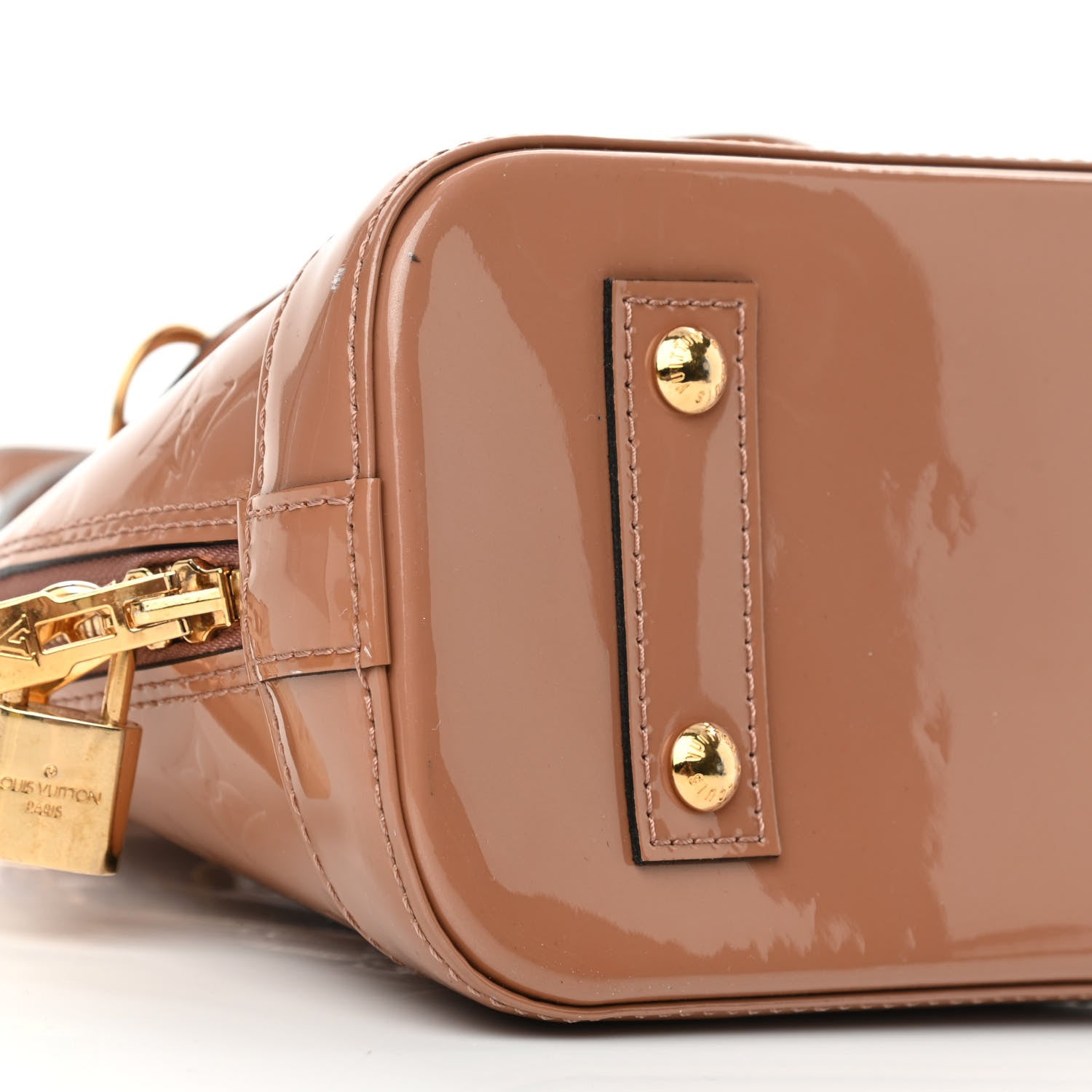 Louis Vuitton Vernis Alma BB Rose Velours 8 of 9