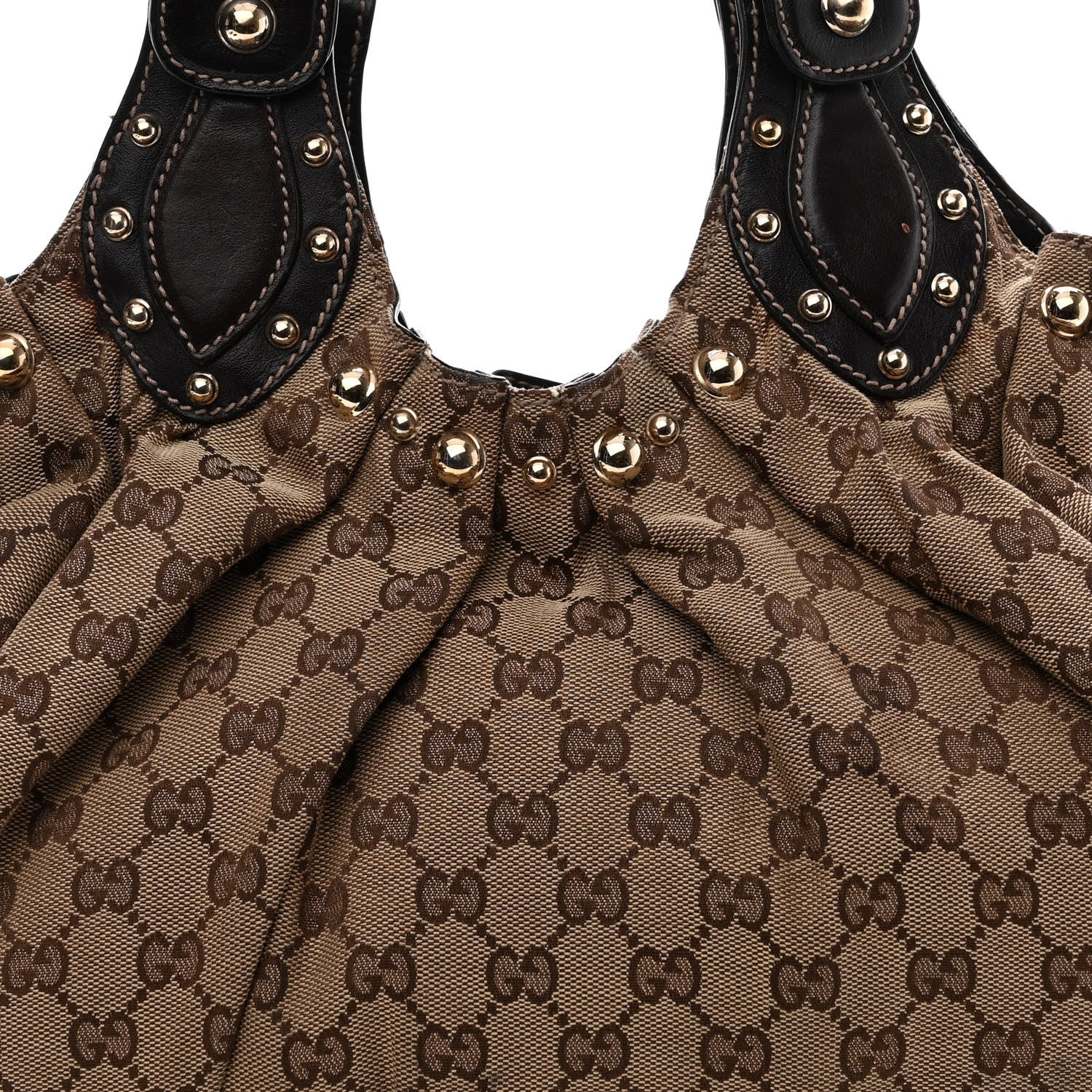 Gucci Monogram Studded Medium Pelham Shoulder Bag Dark Brown 8 of 14