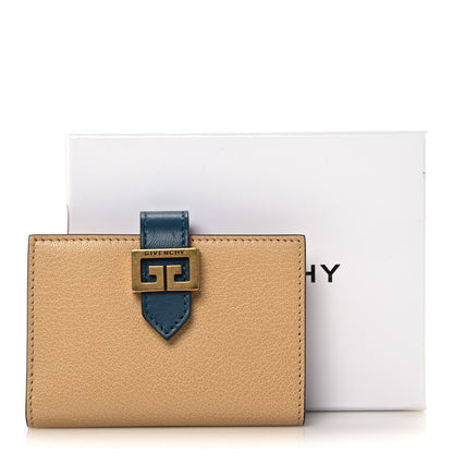 Givenchy Sugar Goatskin GV3 Wallet Beige Blue 8 of 8
