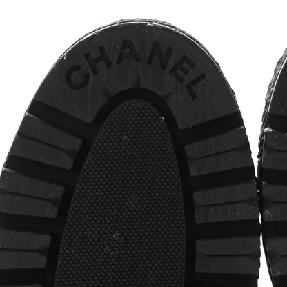 Chanel Calfskin CC Turnlock Lace Up Boots 35.5 Black 7 of 14