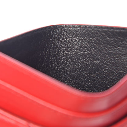 Saint Laurent Calfskin Y Quilted Monogram LouLou Credit Card Case Red 7 of 8