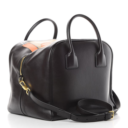 Burberry Smooth Calfskin Medium Cube Bowling Bag Dark Brown 3 of 14