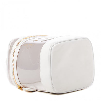 Chanel Calfskin PVC Vanity Cosmetic Case White 3 of 14