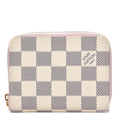 Louis Vuitton Damier Azur Zippy Coin Purse Rose Ballerine 1 of 8