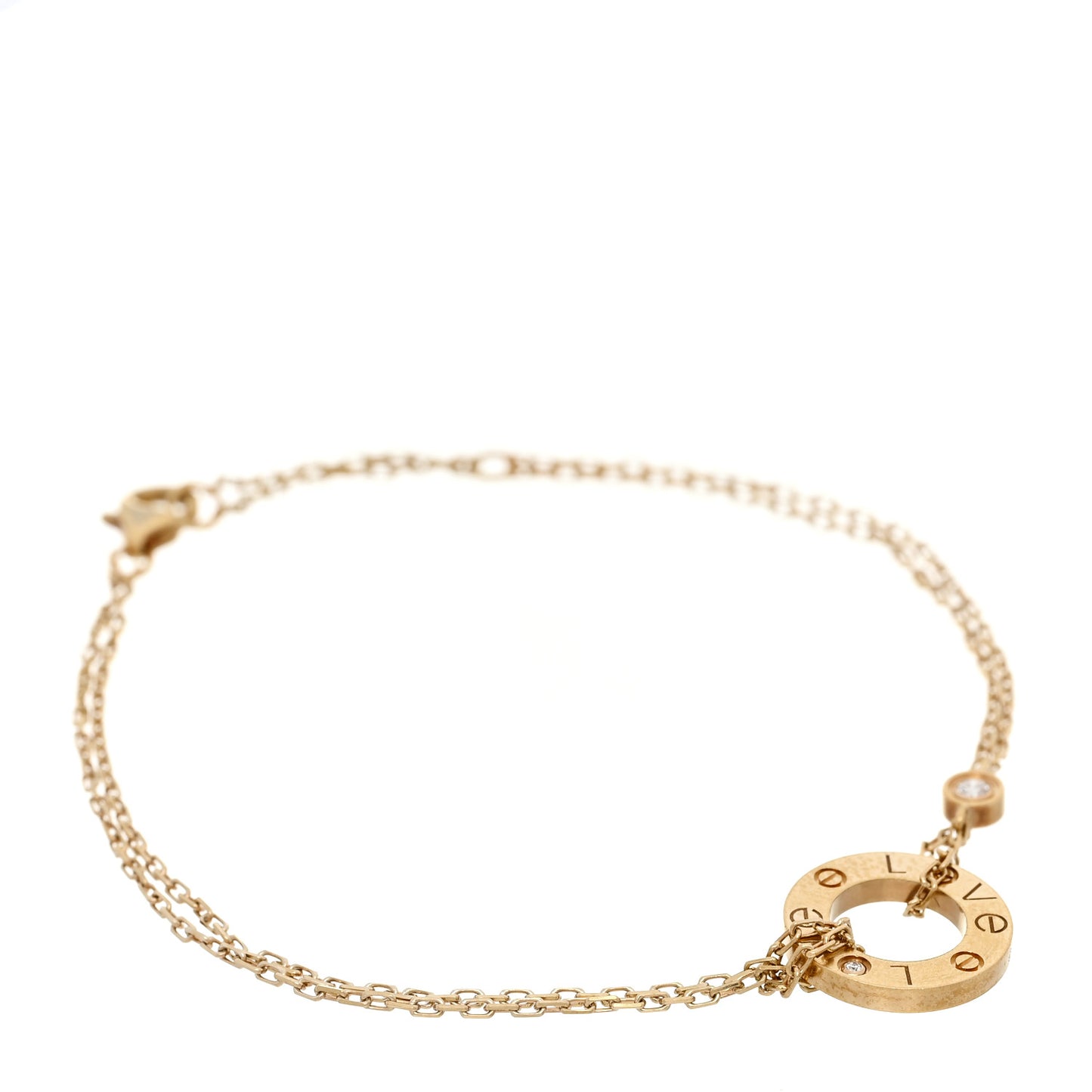 18K Yellow Gold Diamond Love Bracelet