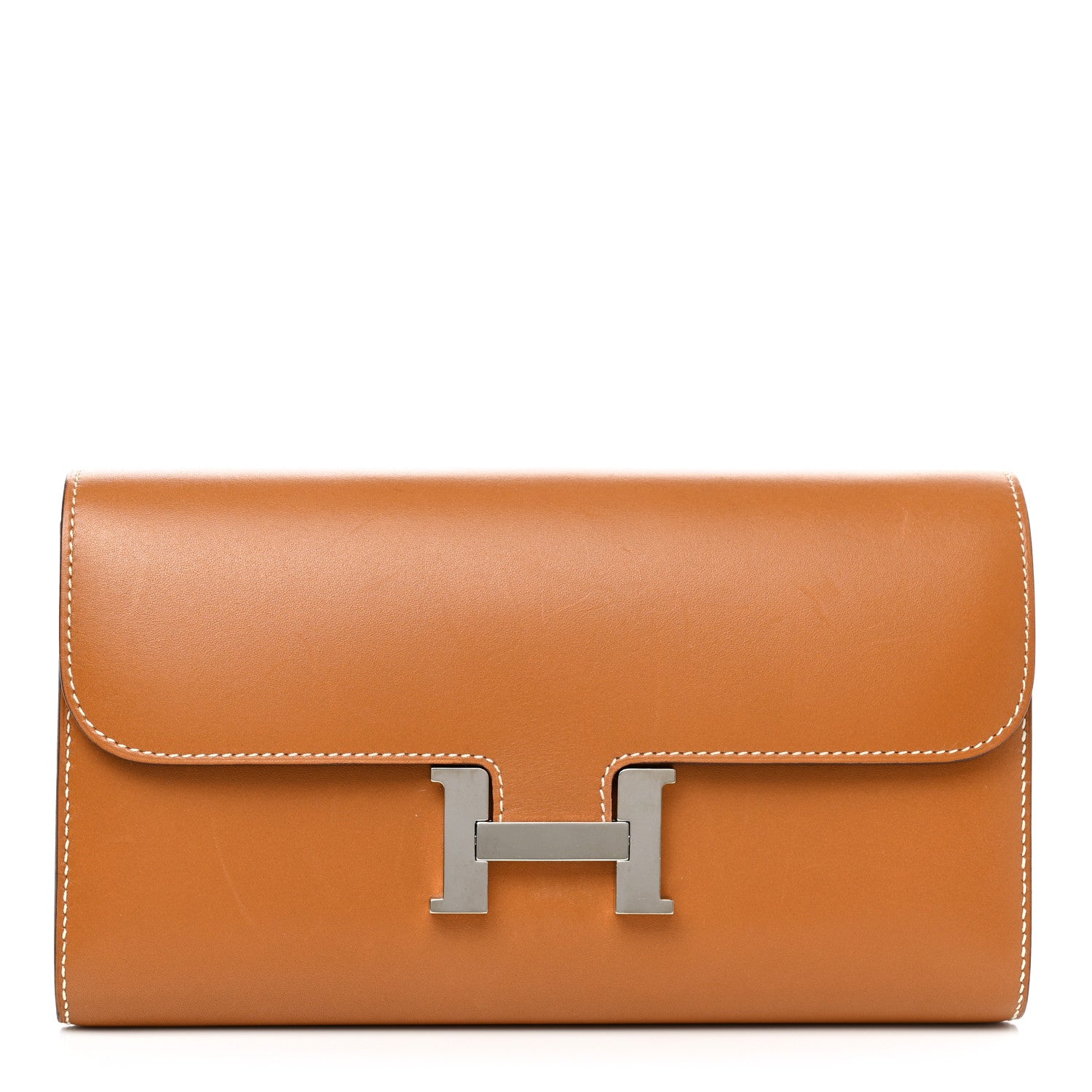 Hermes Tadelakt Constance Long Wallet Gold 1 of 12