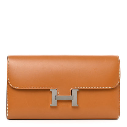 Hermes Tadelakt Constance Long Wallet Gold 1 of 12