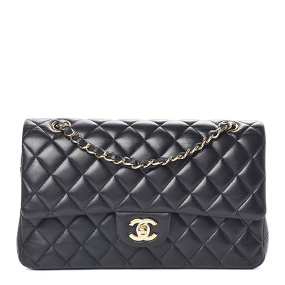 Chanel Lambskin Quilted Medium Double Flap Black 1 of 14