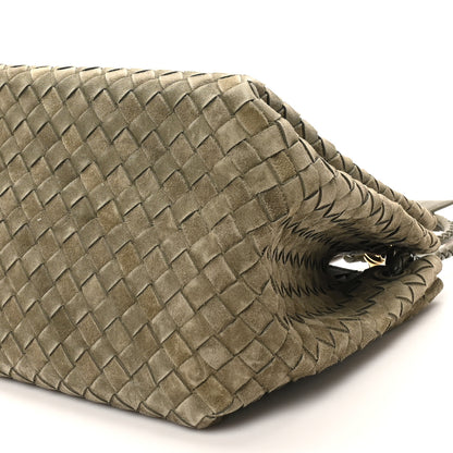 Bottega Veneta Suede Intrecciato Large Andiamo Parachute Shoulder Bag Cypress 10 of 11