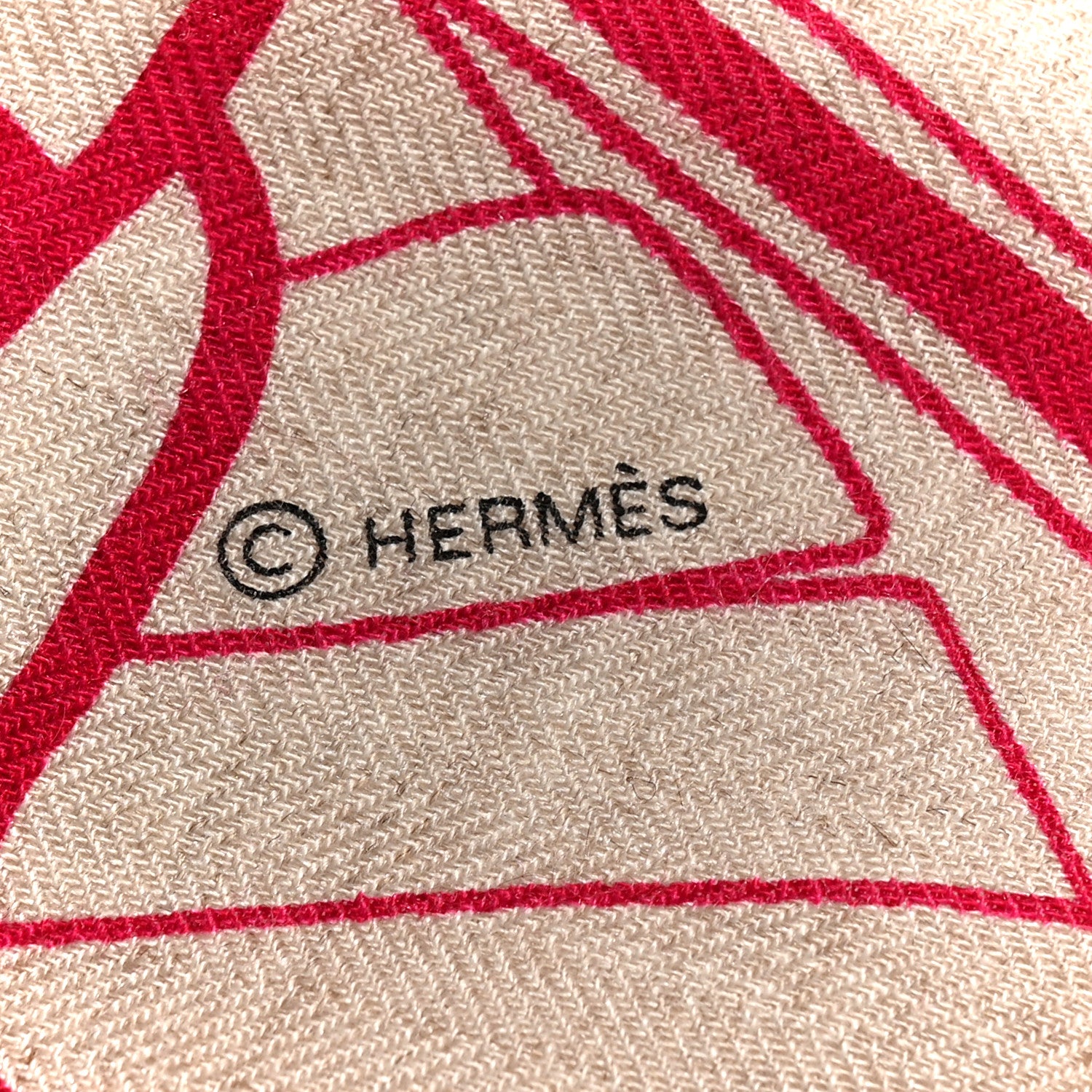 Hermes Cashmere Silk Folklore d'Henri d'Origny Giant Pointe