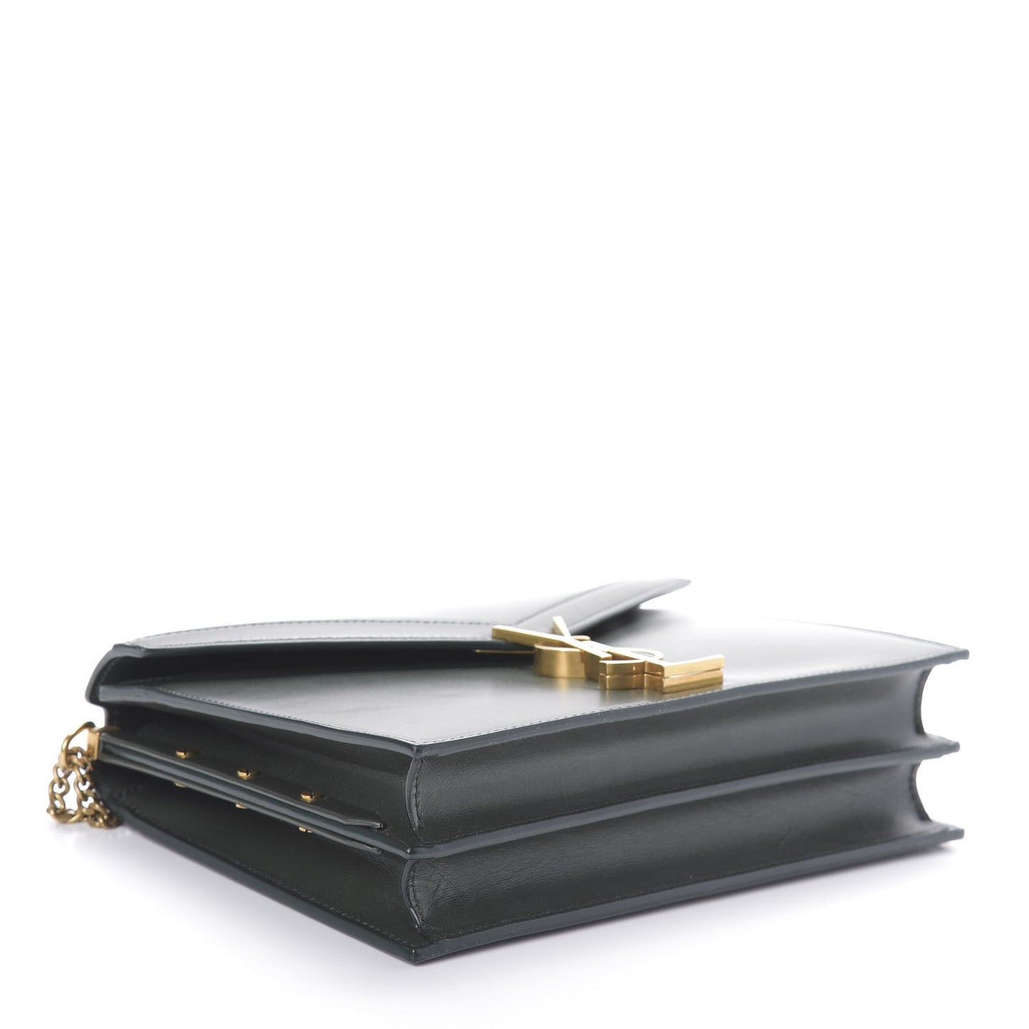 Smooth Calfskin Monogram Cassandra Clasp Bag Dark Green