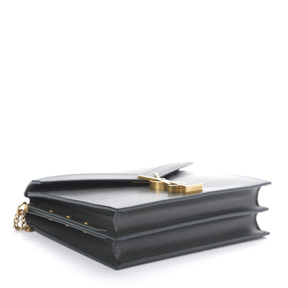 Saint Laurent Smooth Calfskin Monogram Cassandra Clasp Bag Dark Green 4 of 8