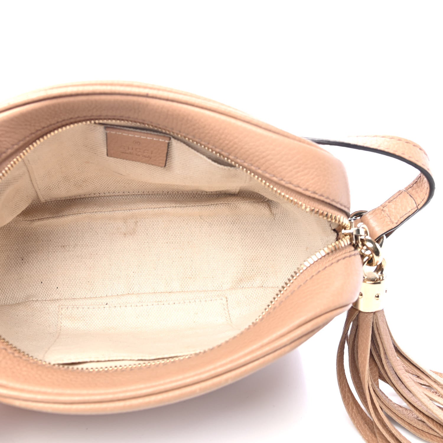Gucci Pebbled Calfskin Small Soho Disco Bag Rose Beige 4 of 5