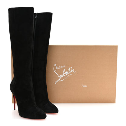 Christian Louboutin Veau Velours Eloise Botta 100 Knee Boots 38 Black 8 of 8