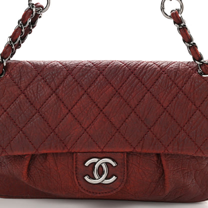 Chanel Distressed Lambskin Lady Braid Flap Burgundy 8 of 11