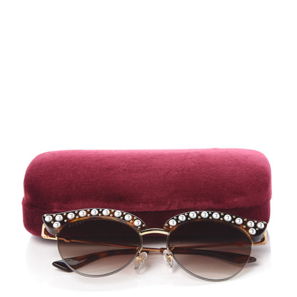 Gucci Pearl Cat Eye Sunglasses GG0212S Tortoise 8 of 8