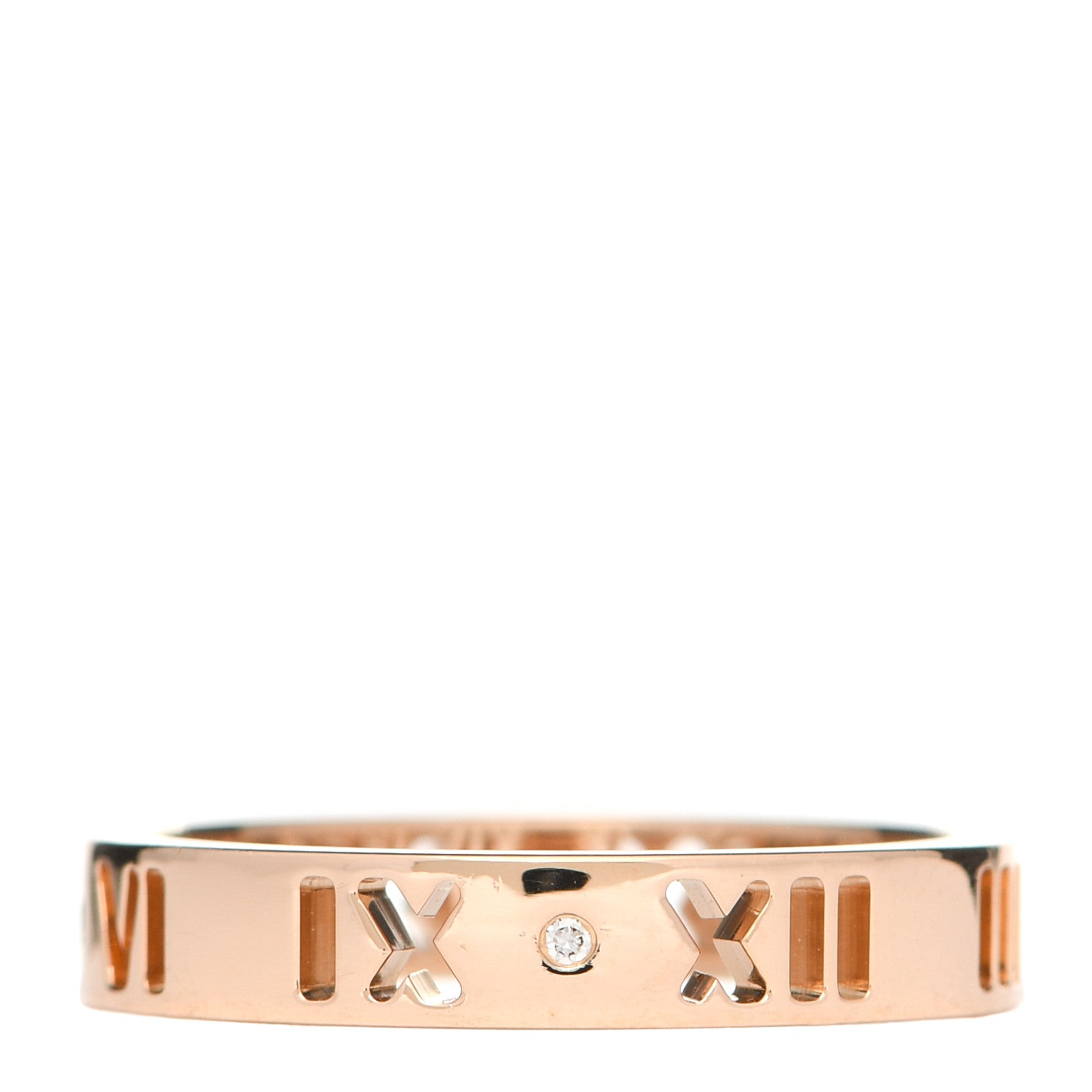 Tiffany 18K Rose Gold Diamond Atlas Pierced Ring 51 5.75 3 of 5