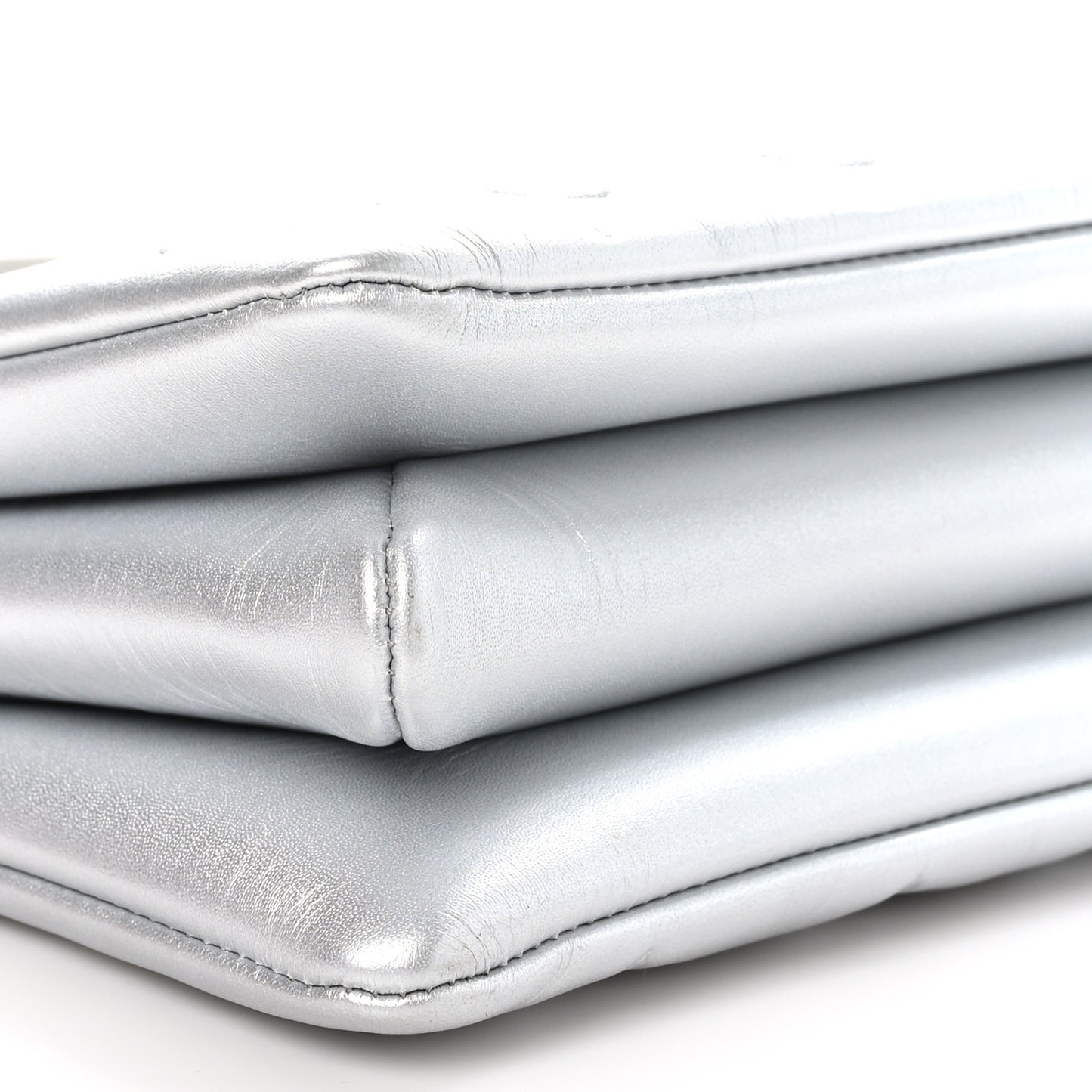 Lambskin Embossed Monogram Coussin BB Silver