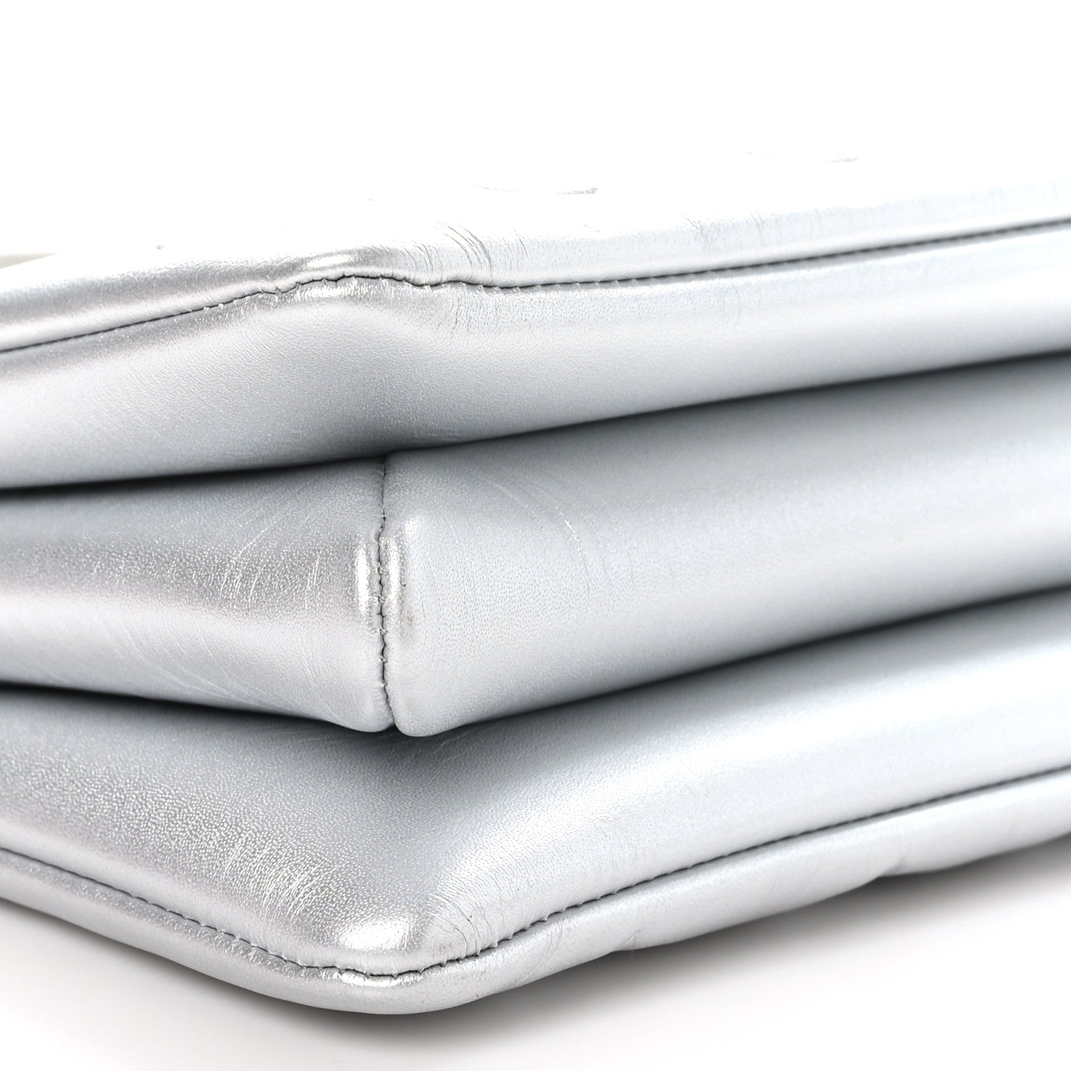 Louis Vuitton Lambskin Embossed Monogram Coussin BB Silver 9 of 10