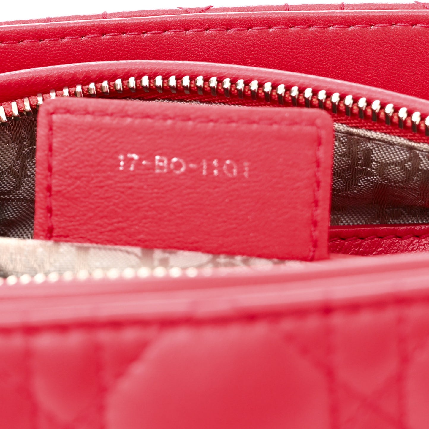 Lambskin Cannage Medium Lady Dior Red
