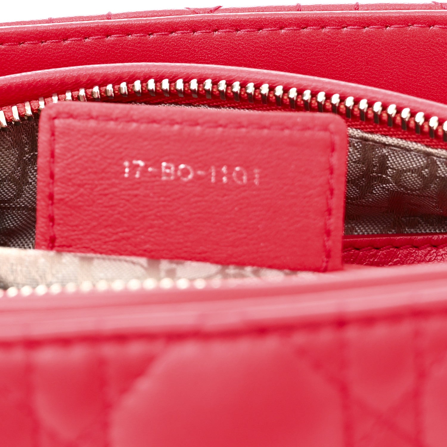 Christian Dior Lambskin Cannage Medium Lady Dior Red 7 of 10