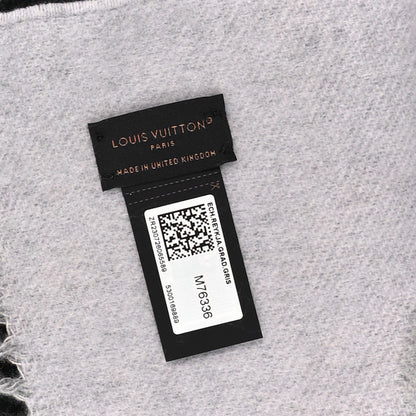 Louis Vuitton Cashmere Monogram Gradient Reykjavik Scarf Grey 3 of 3