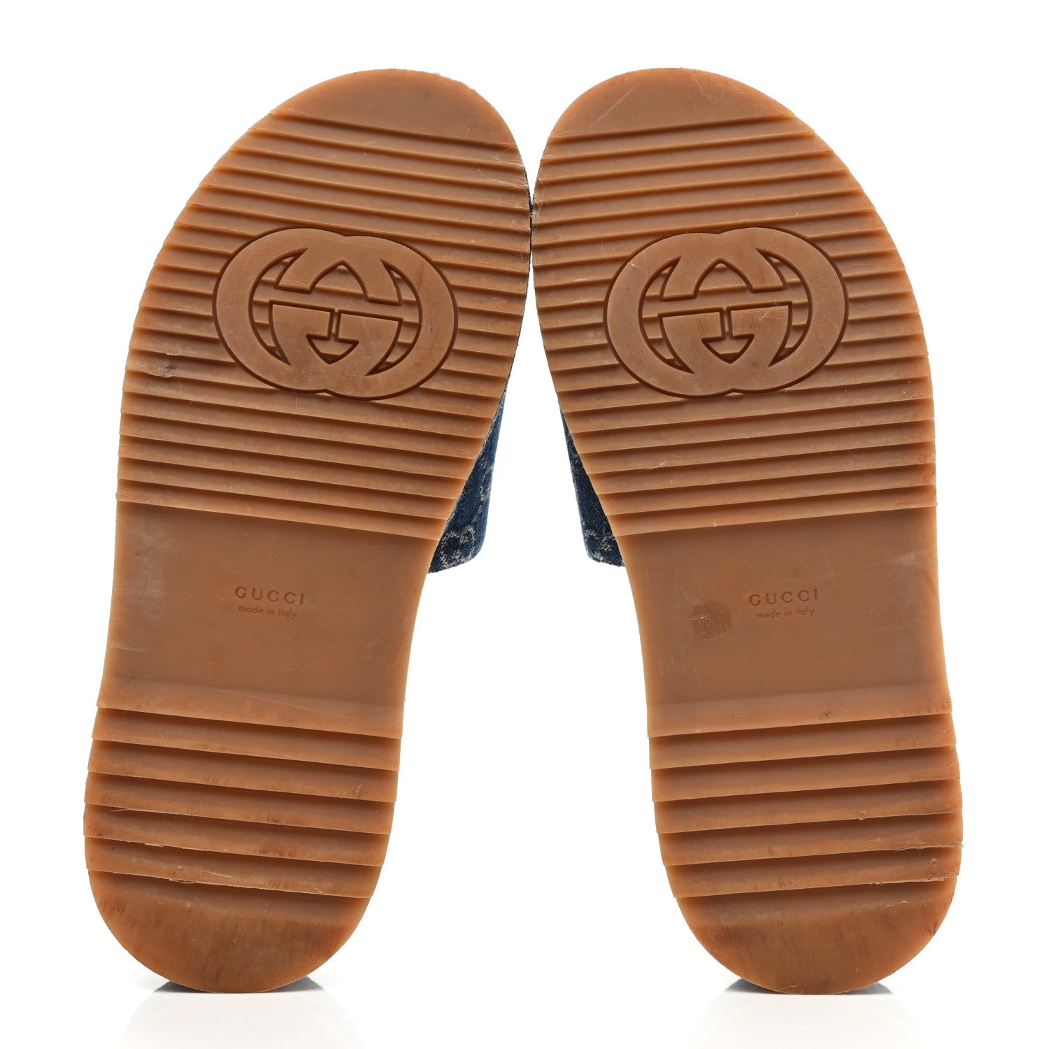 Gucci New Denim GG Monogram Angelina Platform 55mm Slide Sandals 39.5 Blue Tea 5 of 12