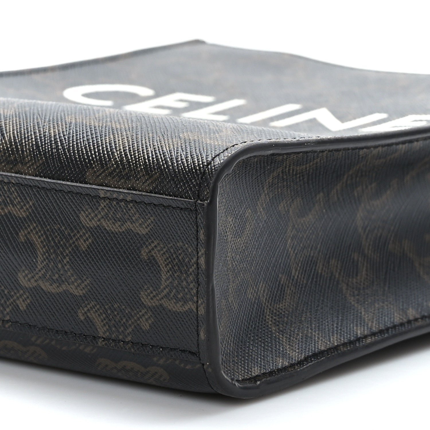 Celine Triomphe Canvas Calfskin Mini Vertical Cabas Tan 7 of 8