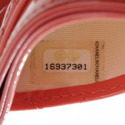 Chanel Patent Quilted Card Holder Dark Pink 7 of 7