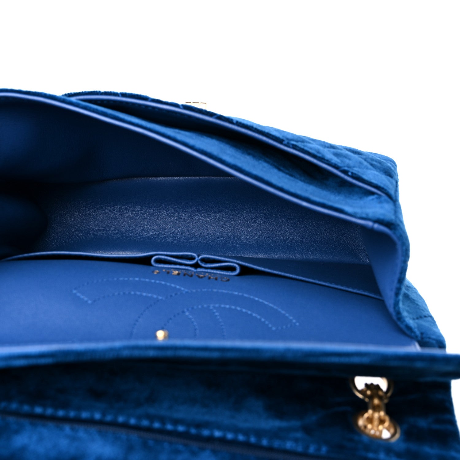 Chanel Velvet Quilted 2.55 Reissue 225 Flap Blue 5 of 10