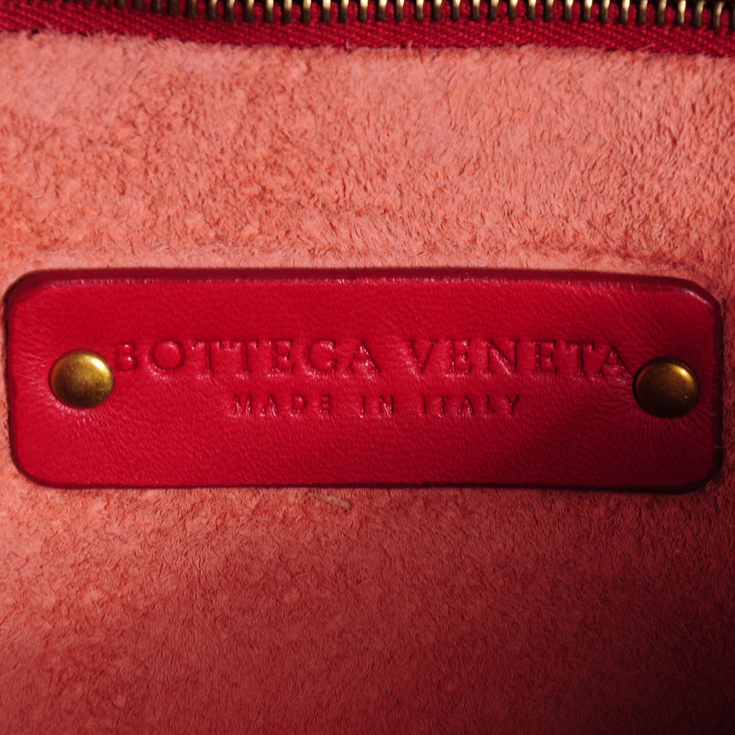 Nappa Intrecciato Small Capri Tote Carmine