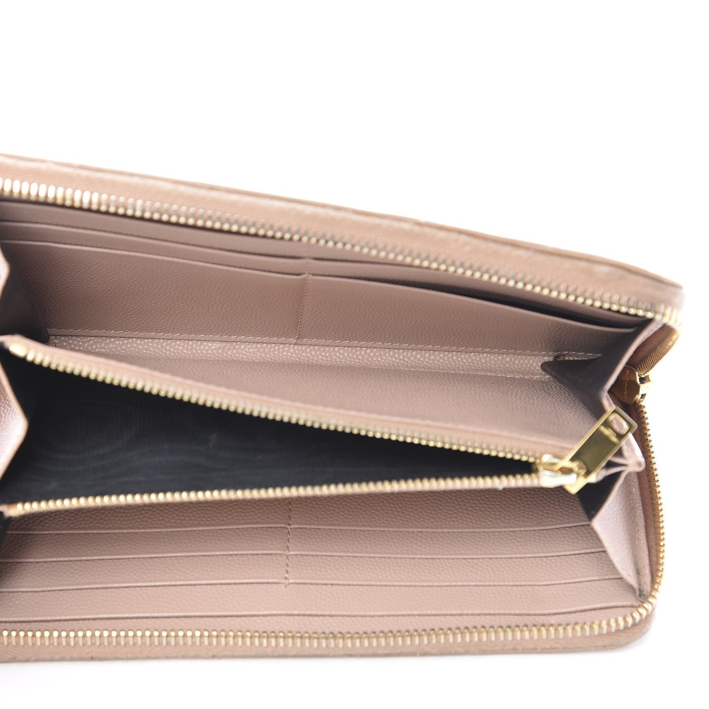 Grain De Poudre Matelasse Chevron Monogram Zip Around Wallet Rose Poudre