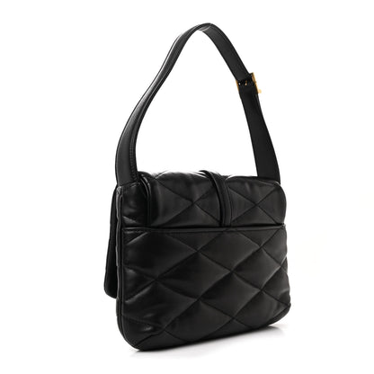 Saint Laurent Lambskin Quilted Le 57 Diamond Shoulder Bag Black 3 of 10