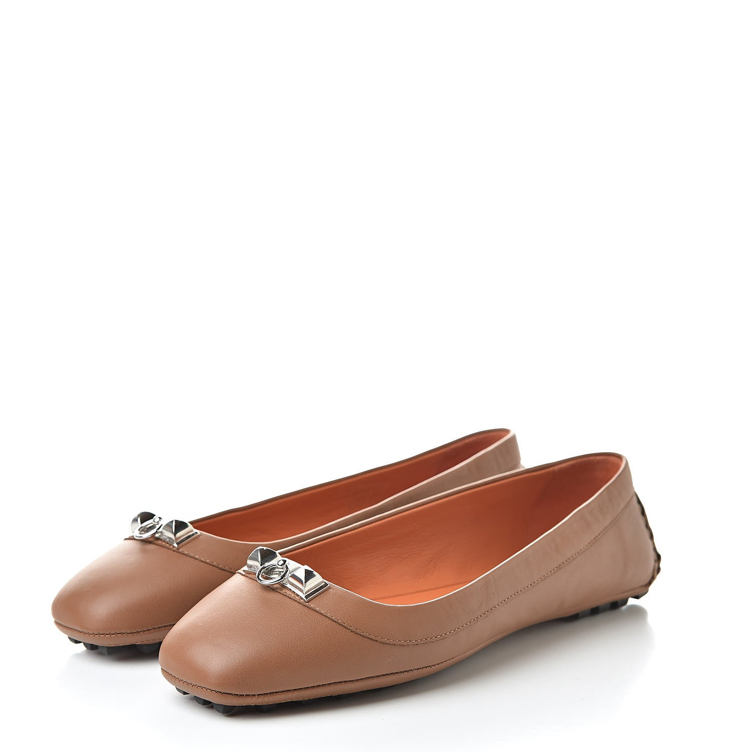 Hermes Calfskin Liberty Ballerina Flats 36.5 Gold 3 of 11