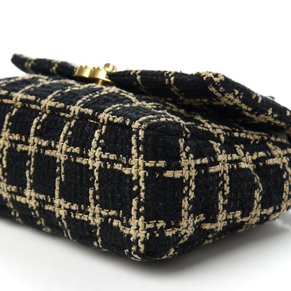Chanel Tweed Quilted Medium Chanel 19 Flap Black Beige 7 of 12