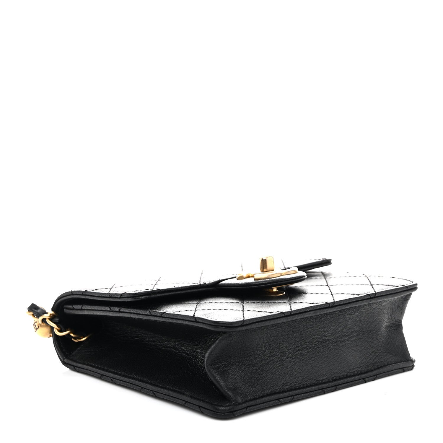 Chanel Goatskin Quilted Chic Pearls Flap Black 4 of 11