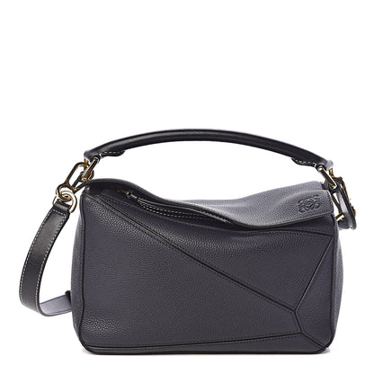 Loewe Calfskin Small Puzzle Bag Midnight Blue Black 1 of 9