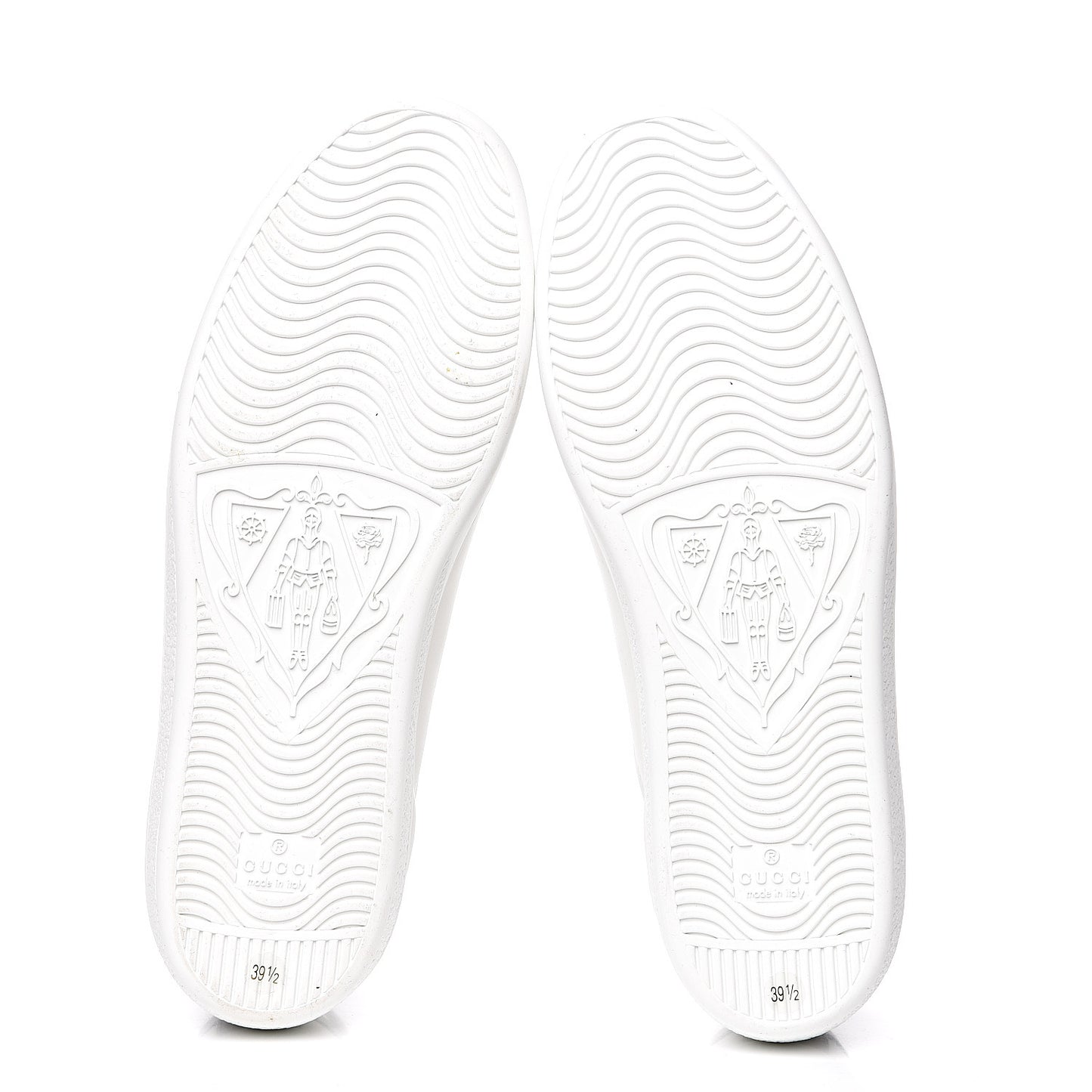 Calfskin Interlocking G Perforated Womens Ace Sneakers 39.5 White Grey Sky