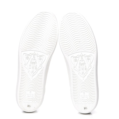 Gucci Calfskin Interlocking G Perforated Womens Ace Sneakers 39.5 White Grey Sky 5 of 11