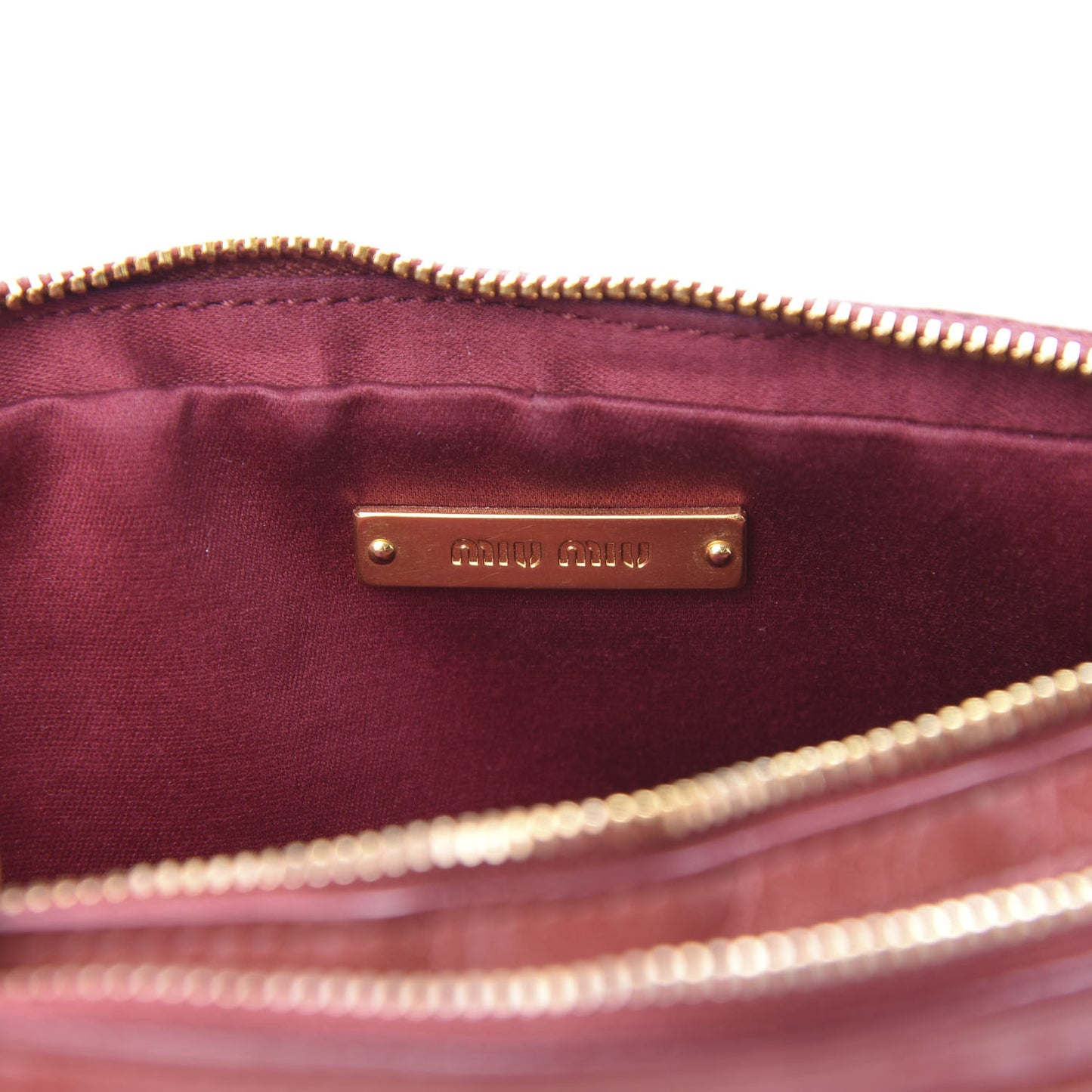 Nappa Matelasse Double Zip Pochette Clutch Loto