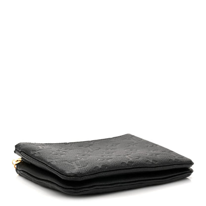 Louis Vuitton Empreinte Double Zip Pochette Black 4 of 11