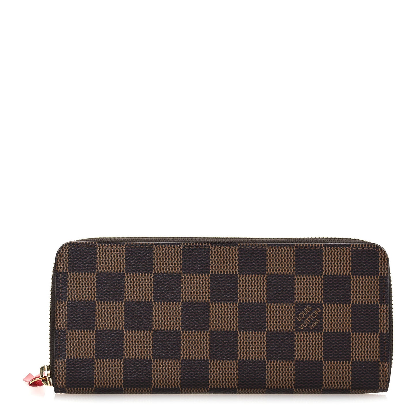 Damier Ebene Clemence Wallet Cherry