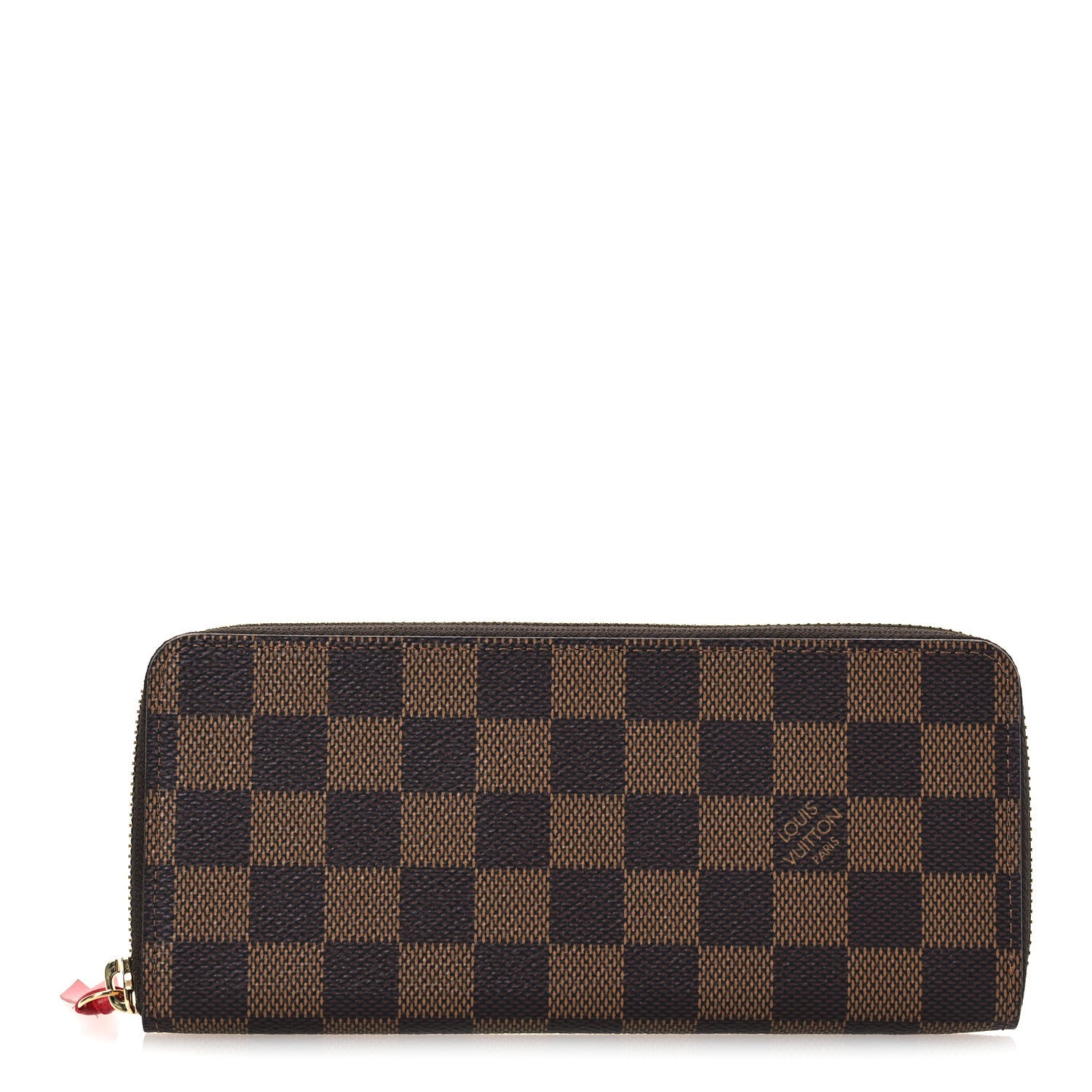 Louis Vuitton Damier Ebene Clemence Wallet Cherry 1 of 7
